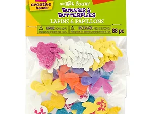 OS504 | Bulk Buys Glitter Foam Stickers: Bunnies &