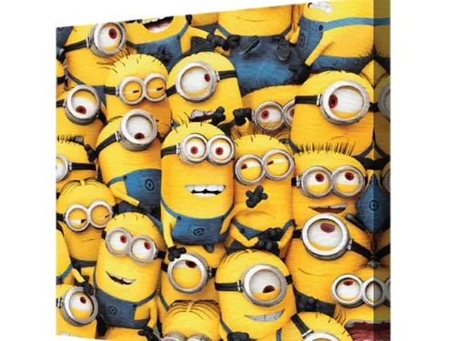 OS606 | Bulk Buys Colorful Minions Crowd Canvas Wall Art