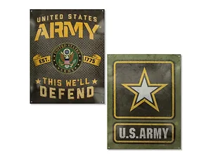 Bulk Buys U.S. Army Pride Tin Wall Sign - Assorted Styles
