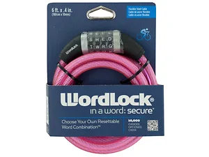 Bulk Buys Customizable WordLock Steel Cable Bike Lock - 6ft