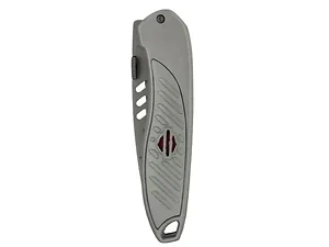 Bulk Buys Folding Gray Serrated Utility Knife with Clip
