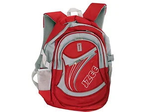 Bulk Buys JZEE All-Season Red Nylon Backpack with Multiple