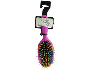 Bulk OS946 Rainbow Oval Paddle Hair Brush