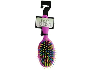 Bulk Buys Multi-Color Paddle Hair Brush with Scalp Massage