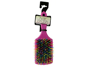 Bulk Buys Vibrant Multi-Colored Paddle Hair Brush