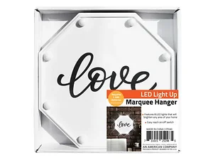 Bulk Buys Illuminated Love Marquee Sign with LED Lights