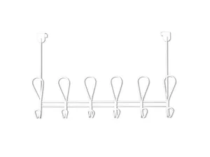 OT321 | Bulk Buys Dolen White Over-the-Door Coat Rail with