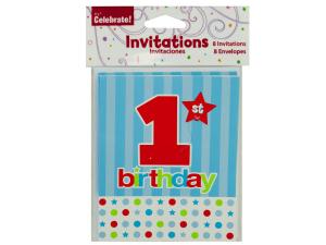 Bulk PA279 1st Birthday Invitations