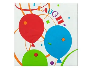 PA296 | Bulk Buys Balloon Theme Party Napkins - 18 Pack