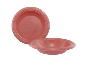 PA464 | Bulk Buys 10-Pack 7-Inch Pastel Pink Plastic Bowls