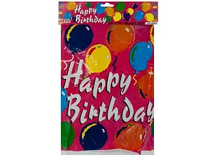 PA476 | Bulk Buys Birthday Balloons Plastic Table Cover for