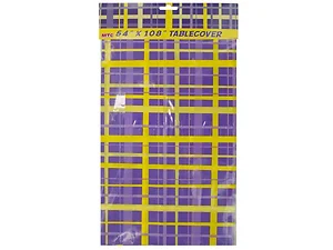 Bulk Buys Purple and Yellow Tablecover 54