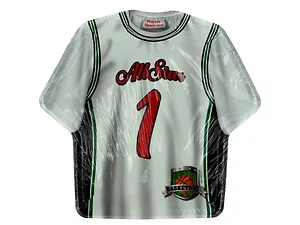 Bulk Buys 8-Pack Basketball Jersey Shaped Plates - 9 Inch