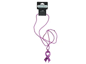Bulk Buys Pink Ribbon 33-Inch Favor Necklace - Hope &