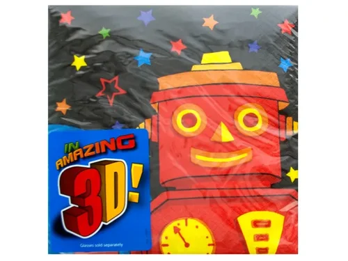PA604 | Bulk Buys Party Bots Lunch Napkins - 16 Pack,
