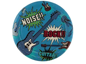 PA781 | Bulk Buys Rock Star Party Plates - 8 Count for