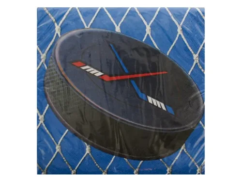 PA859 | Bulk Buys Hockey Party Napkins - 16 Count Set
