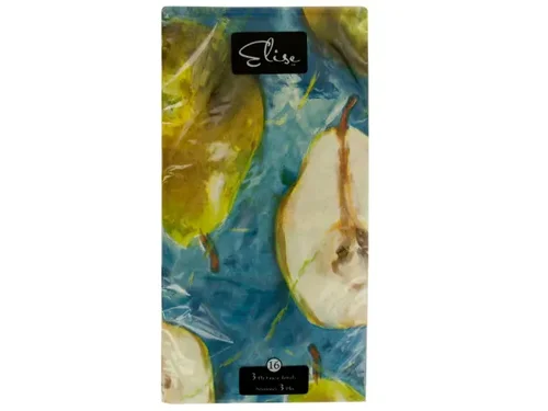 PB448 | Bulk Buys Artistic Pear Guest Towels - Set of 16