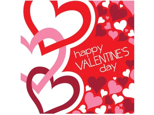 PB479 | Bulk Buys Romantic Valentine's Day Lunch Napkins