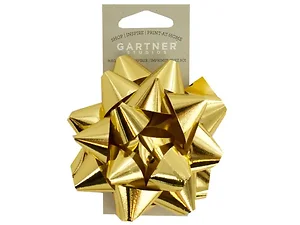 PB603 | Bulk Buys Shiny Gold Star Self-Adhesive Gift Bow