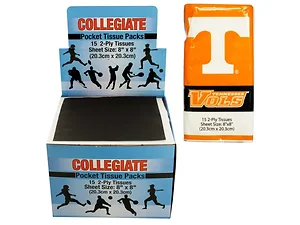 PB672 | Bulk Buys Tennessee Volunteers Pocket Tissue Pack