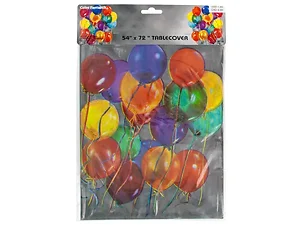 PB765 | Bulk Buys Colorful Balloon Celebration Tablecover