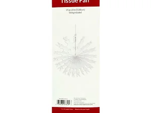 PB770 | Bulk Buys Elegant White Snowflake Tissue Fan