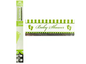 PC172 | Bulk Buys Giant Green Baby Shower Banner with Cute