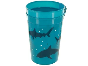 PC235 | Bulk Buys Ocean-Themed Shark Plastic Cups Set, 12