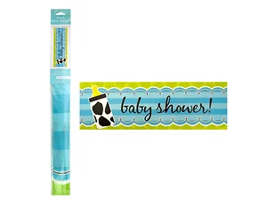 PB915 | Bulk Buys Cow Print Giant Baby Shower Party Banner
