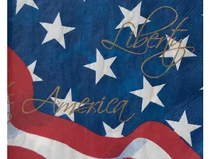 PB932 | Bulk Buys Patriotic America Lunch Napkins Set - 18