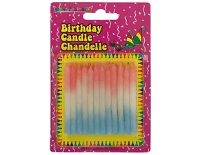 PB919 | Bulk Buys Colorful Twisted Birthday Candles - 24