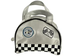 Bulk Buys Sporty Metallic Silver Handbag with Race Car