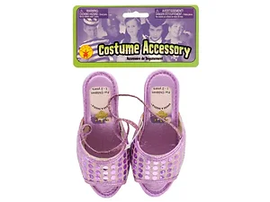 Bulk Buys Lavender Sequin Dot Open Toe Shoes for Girls 5-7