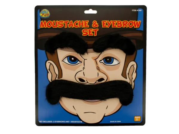 Bulk PC344 Novelty Moustache  Eyebrows Set