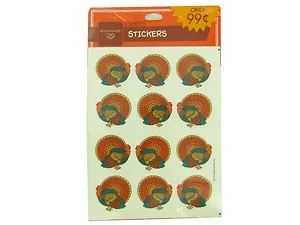 SA044 | Bulk Buys Festive Turkey Stickers - 48 Pack for