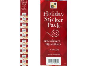 Bulk PF143 Holiday Seal  Tag Stickers Clip Strip