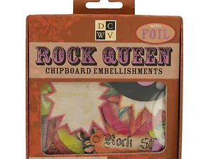PF147 | Bulk Buys Rock Queen Foil-Accented Chipboard