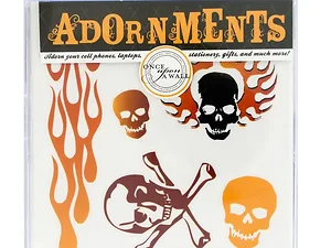 PF158 | Bulk Buys Fiery Skulls Craft Stickers - 2 Sheets