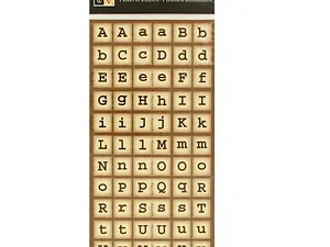 PF168 | Bulk Buys Elegant Brown Square Alphabet Stickers