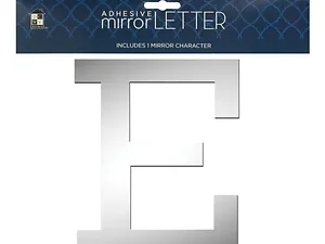 PF177 | Bulk Buys 'E' Adhesive Mirror Letter - Decorative