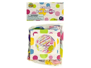 Bulk Buys Colorful Candy Print Inflatable Beach Ball - 16