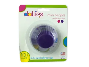 Bulk Buys Bright Pink and Purple Mini Baking Cups - 100 Pack