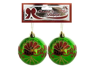 SA609 | Bulk Buys Festive Jeweled Glitter Ball & Drop