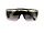 Bulk Buys Stylish Black and Silver Shield Sunglasses