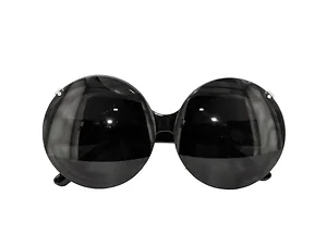 Bulk Buys Retro Black Flip-up Round Sunglasses for a 70s