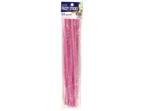 Bulk SC038 Pink Fuzzy Craft Sticks