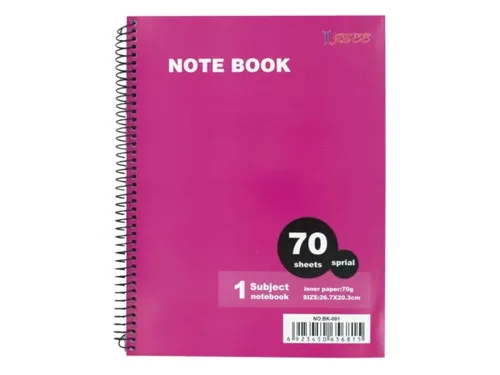 SC072 | Bulk Buys Spiral Bound College Ruled 1 Subject