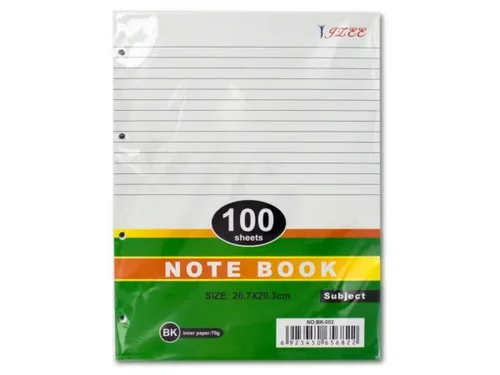 SC073 | Bulk Buys College Ruled 4-Hole Notebook Filler