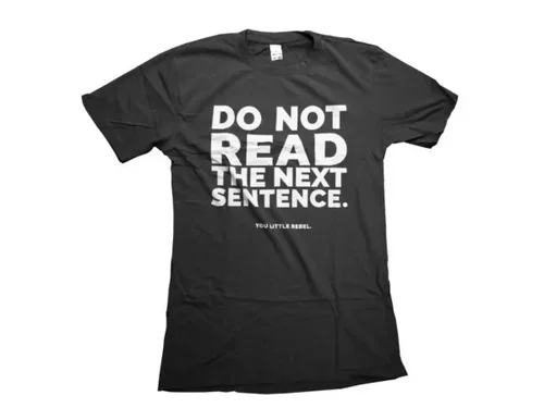 SK086 | Bulk Buys Do Not Read T-Shirt - Humorous Rebel